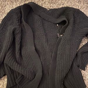 black cardigan